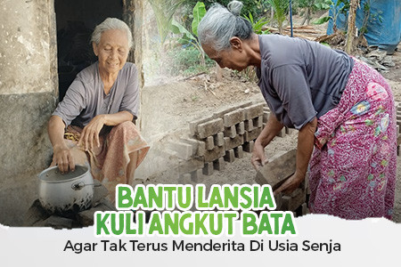 Lansia Sebatang Kara Berjuang Cari Nafkah